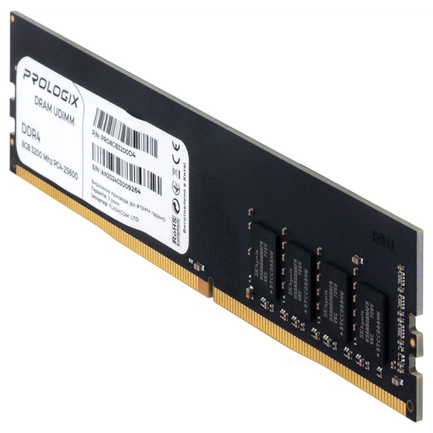 Модуль памяти для компьютера DDR4 8GB 3200 MHz Prologix (PRO8GB3200D4) - изображение 2