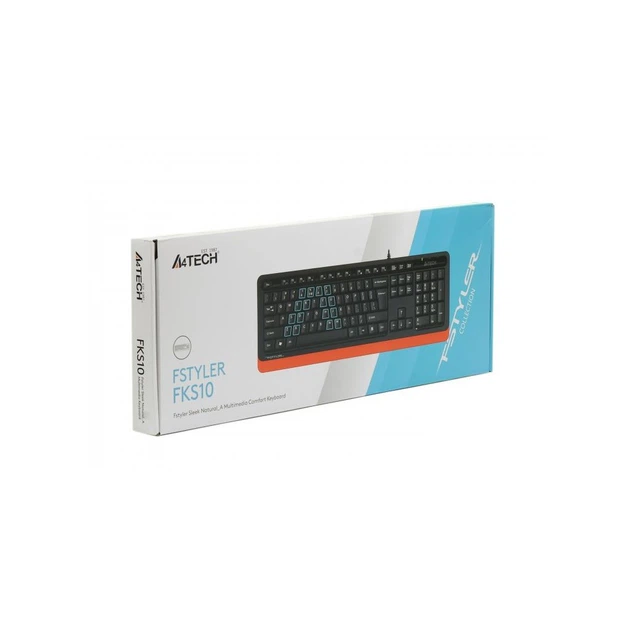 Клавіатура A4Tech FKS10 USB Orange (4711421963398) - зображення 2