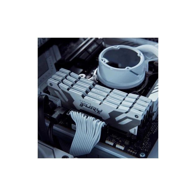 Модуль памяти для компьютера DDR5 32GB (2x16GB) 8000 MHz Renegade White Kingston Fury (ex.HyperX) (KF580C38RWK2-32) - Фото 8 Модуль памяти для компьютера DDR5 32GB (2x16GB) 8000 MHz Renegade White Kingston Fury (ex.HyperX) (KF580C38RWK2-32) - изображение 8