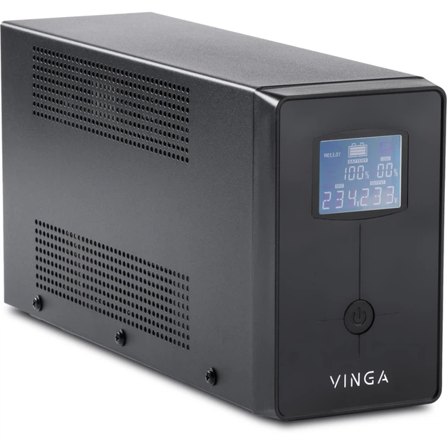 Источник бесперебойного питания Vinga LCD 800VA metal case (VPC-800M) - Фото 2 Источник бесперебойного питания Vinga LCD 800VA metal case (VPC-800M) - изображение 2