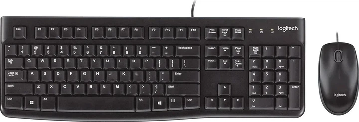 Клавіатура USB Logitech MK120 Corded Combo ENG black + миша (920-002586/920-002561) EU - изображение 4