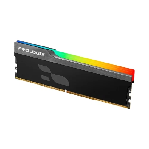 Пам'ять 16Gb DDR5, 5600 MHz, Prologix Onyx RGB, Black, 38-44-44-90, 1.35V, з радіатором (PRO16GB5600YBR5) - Фото 2 Пам'ять 16Gb DDR5, 5600 MHz, Prologix Onyx RGB, Black, 38-44-44-90, 1.35V, з радіатором (PRO16GB5600YBR5) - изображение 2