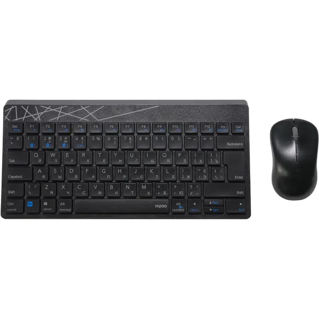 Bluetooth Клавіатура Rapoo 8000M black+ миша UA - изображение 2