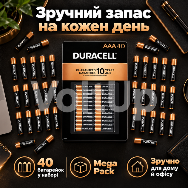 Щелочные батарейки Duracell AAA LR03 MN2400 1.5 В набор 40 шт для пультов и бытовой электроники - изображение 4