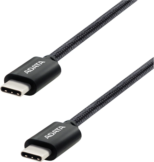 Kabel ADATA USB Type-C - Type-C M/M 2 m Black (CACC-200PN-BK) - obraz 3