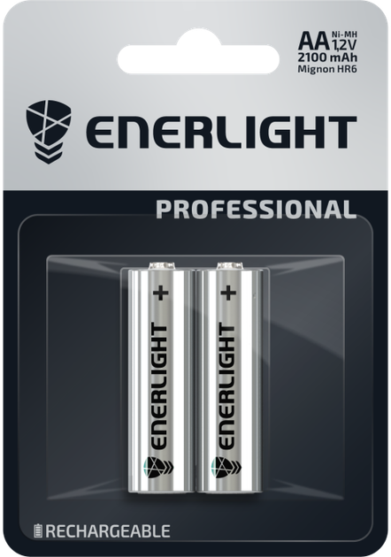 Аккумулятор пальчик ENERLIGHT Professional AA 1.2V 2100mAh блистер 2 шт - Фото 1 Аккумулятор пальчик ENERLIGHT Professional AA 1.2V 2100mAh блистер 2 шт - изображение 1