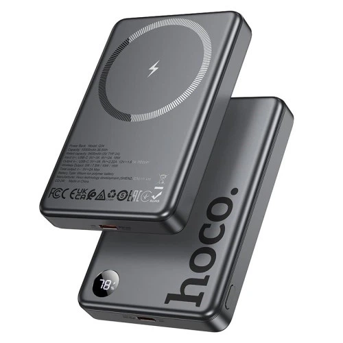 УМБ Hoco Q34 Clever PD20W magnetic fast charging power bank with digital display 10 000mAh titanium - Фото 1 УМБ Hoco Q34 Clever PD20W magnetic fast charging power bank with digital display 10 000mAh titanium - изображение 1