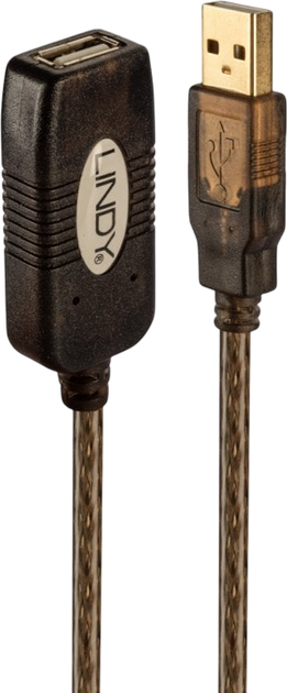 Kabel Lindy USB Type A - Type A M/F 20 m Transparent Grey (4002888426312) - Zdjęcie 1 Kabel Lindy USB Type A - Type A M/F 20 m Transparent Grey (4002888426312) - obraz 1