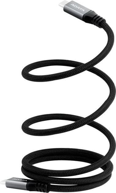Kabel ADATA USB-C - USB-C 3.2 Gen 2 100W 1 m Black (CACCU3-100W-100AN-BK) - obraz 5