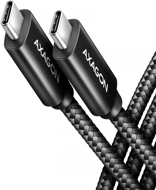 Кабель Axagon USB-C -USB-C 3.2 Gen 2x2 Power Delivery 100W 0.5 м Black (BUCM32-CM05AB) - Фото 1 Кабель Axagon USB-C -USB-C 3.2 Gen 2x2 Power Delivery 100W 0.5 м Black (BUCM32-CM05AB) - зображення 1