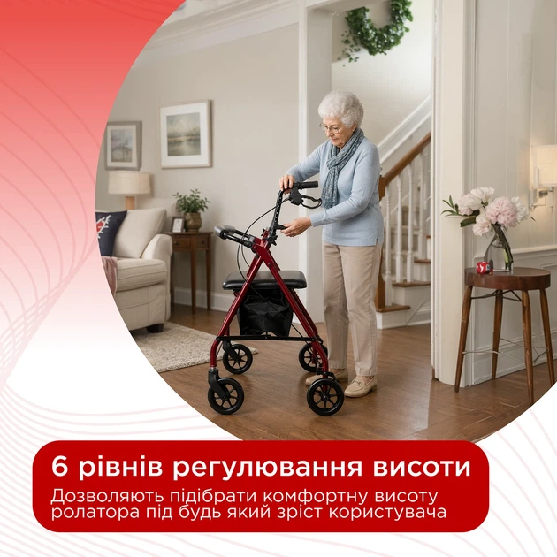 Ролатор на колесах з сидінням і сумкою Doctor Life 18231 - зображення 7