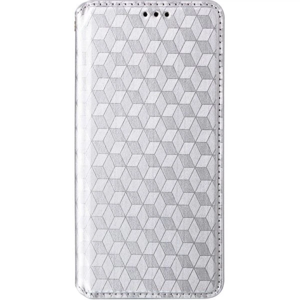 Чехол Deexe Rhombus Book для Xiaomi Poco C95 Pro - Silver - изображение 6