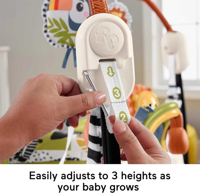 Дитячий ігровий центр Fisher-Price Jumperoo бежевий, 360 градусів, розвиває моторику - Фото 4 Дитячий ігровий центр Fisher-Price Jumperoo бежевий, 360 градусів, розвиває моторику - изображение 4