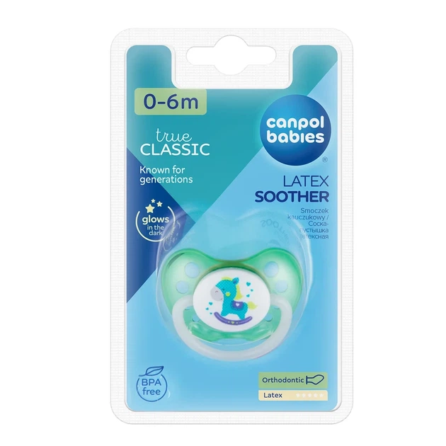 Пустышка латексная анатомическая Canpol babies 23/259 Toys 0-6 мес салатовая - изображение 2