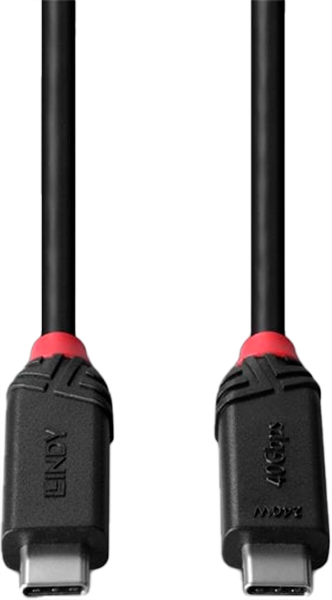 Кабель Lindy USB-C - USB-C USB4 Gen 3x2 Power Delivery 3.1 240W 1 м Black (4002888370011) - Фото 2 Кабель Lindy USB-C - USB-C USB4 Gen 3x2 Power Delivery 3.1 240W 1 м Black (4002888370011) - зображення 2
