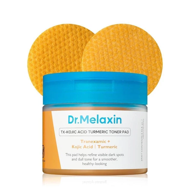 Тонер-педи для обличчя — DR.MELAXIN TX-Kojic Acid Turmeric Toner Pad — Освітлювальні тонер-педи з транексамовою та койєвою кислота - Фото 3 Тонер-педи для обличчя — DR.MELAXIN TX-Kojic Acid Turmeric Toner Pad — Освітлювальні тонер-педи з транексамовою та койєвою кислота - изображение 3