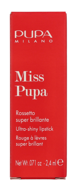 Губна помада Pupa Milano Miss Pupa #500 Love Pearly Red, 2,4 мл - зображення 2
