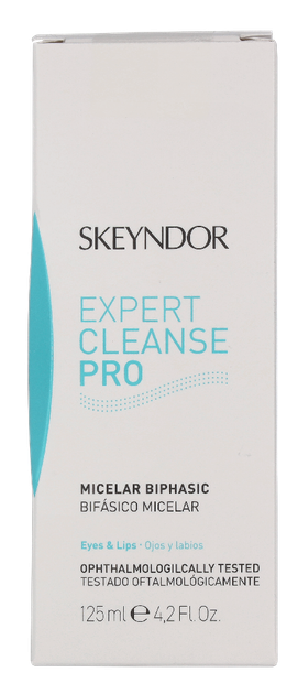 Двофазний засіб для зняття макіяжу з очей і губ Skeyndor Expert Cleanse Pro, 125 мл - Фото 2 Двофазний засіб для зняття макіяжу з очей і губ Skeyndor Expert Cleanse Pro, 125 мл - зображення 2