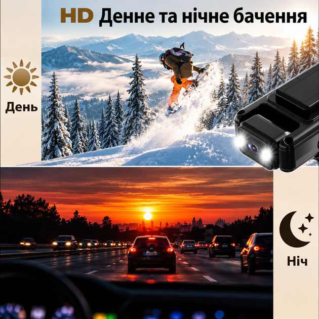 Компактна нагрудна камера Yikoo L12 1080p з датчиком руху, нічним режимом і кутом огляду 180° - зображення 6