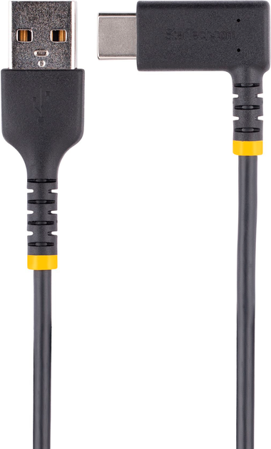 Kabel Startech USB-A - USB-C 2.0 Power Delivery 60W 0.15 m Black (R2ACR-15C-USB-CABLE) - obraz 2