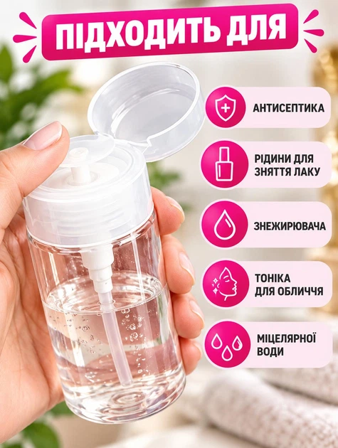 Флаконы с дозатором 200 мл набор 2 шт косметические бутылочки с помпой емкости для тоника антисептика мицеллярной воды жидкости для снятия лака многоразовые баночки для косметики ухода за лицом путешествий - Фото 3 Флаконы с дозатором 200 мл набор 2 шт косметические бутылочки с помпой емкости для тоника антисептика мицеллярной воды жидкости для снятия лака многоразовые баночки для косметики ухода за лицом путешествий - изображение 3