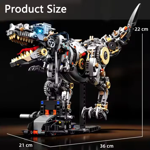 Конструктор Тираннозавр Рекс MJI Semi Mechanical Dinosaur 13087 — 1268 деталей - изображение 2