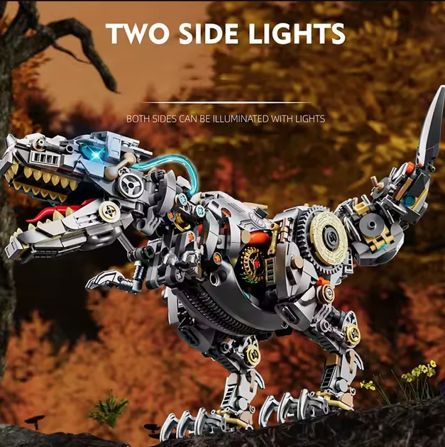 Конструктор Тираннозавр Рекс MJI Semi Mechanical Dinosaur 13087 — 1268 деталей - изображение 6