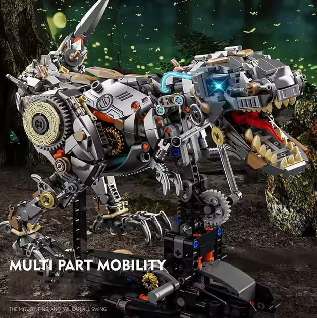 Конструктор Тираннозавр Рекс MJI Semi Mechanical Dinosaur 13087 — 1268 деталей - изображение 7