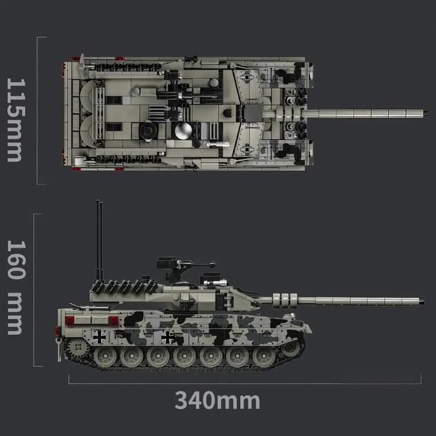 Конструктор Німецький танк Leopard 2A7 1009 деталей — Модель 66058 - зображення 3