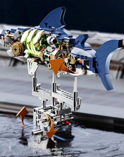 Конструктор Механічна Акула MJI Sharks Machinery 13054 — 687 деталей - зображення 2