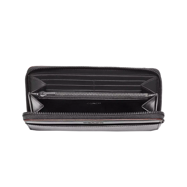 Кошелёк мужской Coach Accordion Wallet In Signature Canvas Charcoal/Black - Фото 2 Кошелёк мужской Coach Accordion Wallet In Signature Canvas Charcoal/Black - изображение 2