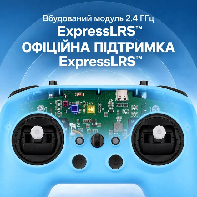 Джойстик RadioMaster T8L ELRS Blue, Hall-стики, до 10 каналов, 2,4 ГГц - изображение 2