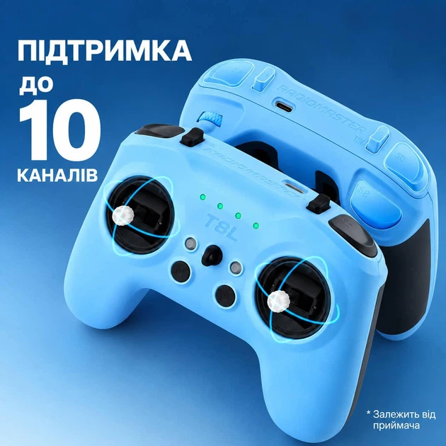 Джойстик RadioMaster T8L ELRS Blue, Hall-стики, до 10 каналов, 2,4 ГГц - изображение 4