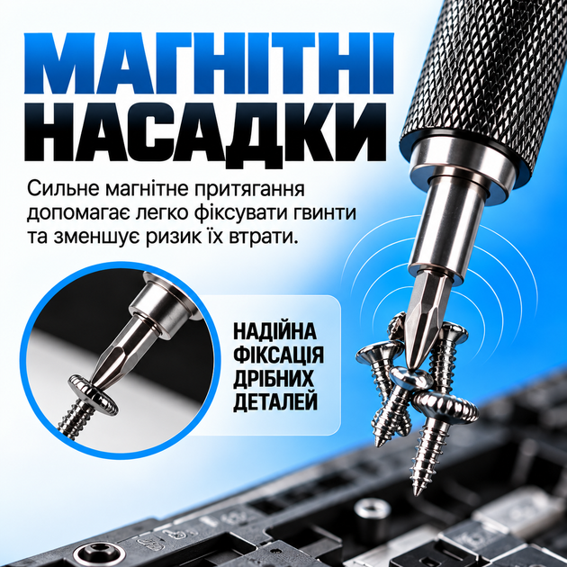 Викрутка з бітами професійний набір прецизійних магнітних викруток 117 в 1 для точних робіт з ремонту телефонів та ноутбуків - Фото 3 Викрутка з бітами професійний набір прецизійних магнітних викруток 117 в 1 для точних робіт з ремонту телефонів та ноутбуків - зображення 3