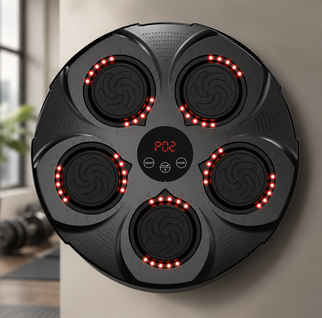 Настенный музыкальный тренажер для бокса 35×35 см 5 Вт с RGB-подсветкой, 9 режимов - изображение 5