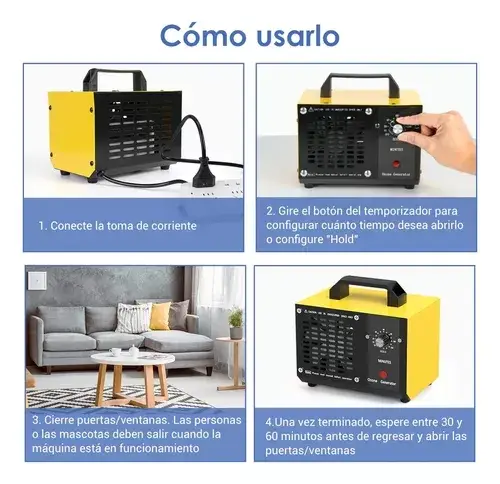 Генератор озона Ozone Air Purifier HS01-A Желтый - Фото 5 Генератор озона Ozone Air Purifier HS01-A Желтый - изображение 5