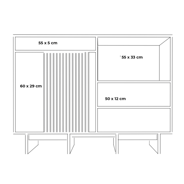 Комод із березової фанери 120×90×35 см - зображення 3