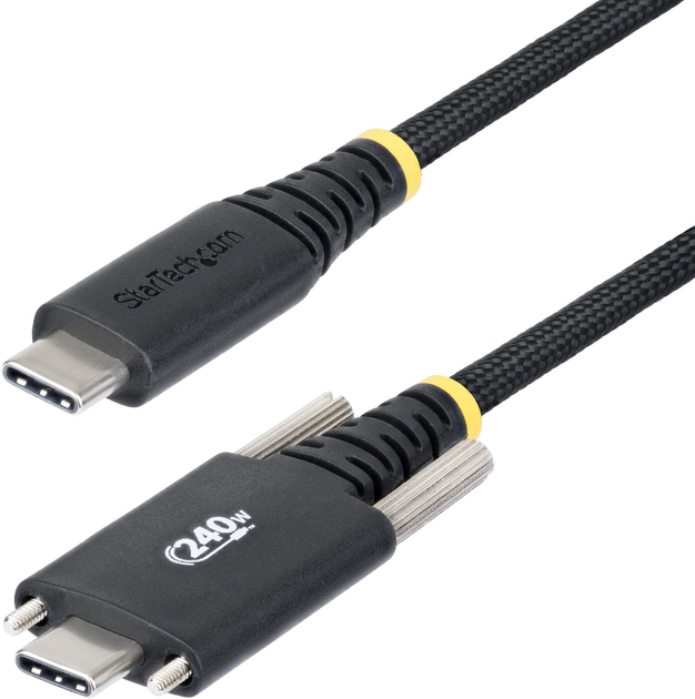 Кабель Startech USB-C - USB-C 2.0 240W 2 м Black (S2CEPR2M-USBSL-CABLE) - Фото 2 Кабель Startech USB-C - USB-C 2.0 240W 2 м Black (S2CEPR2M-USBSL-CABLE) - зображення 2
