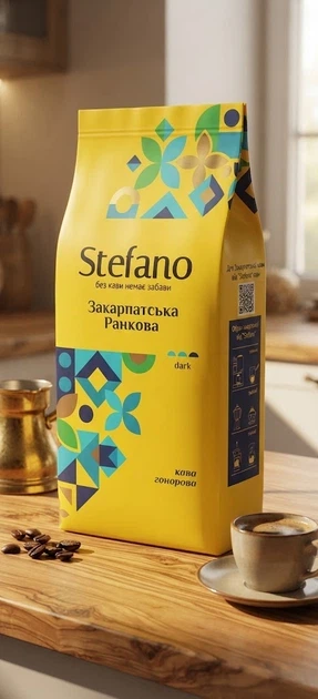 Кава в зернах Stefano Закарпатська Ранкова 910 г зернова середнього обсмаження купаж арабіки робусти міцна з горіхово-пряним смаком нотами лісового горіха какао вишні - Фото 5 Кава в зернах Stefano Закарпатська Ранкова 910 г зернова середнього обсмаження купаж арабіки робусти міцна з горіхово-пряним смаком нотами лісового горіха какао вишні - зображення 5