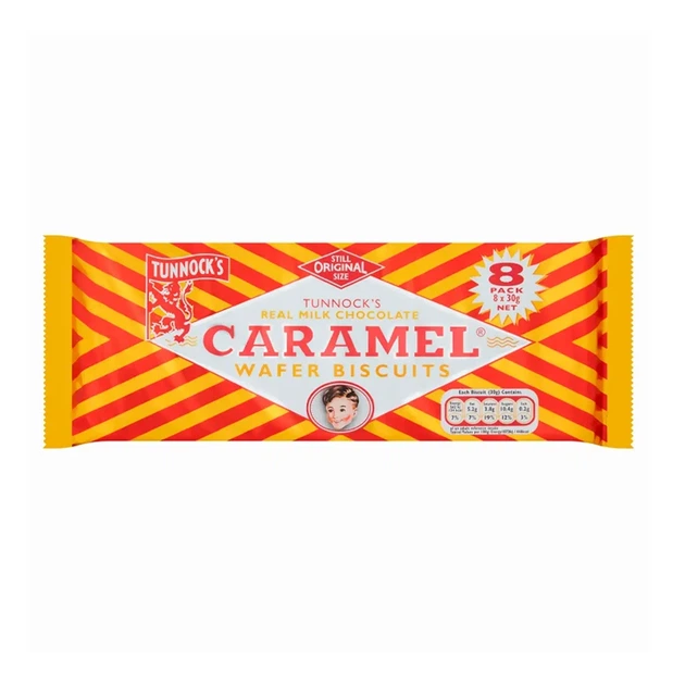 Батончики вафельні Tunnock's Caramel Wafer з карамеллю 8 шт - Фото 1 Батончики вафельні Tunnock's Caramel Wafer з карамеллю 8 шт - изображение 1