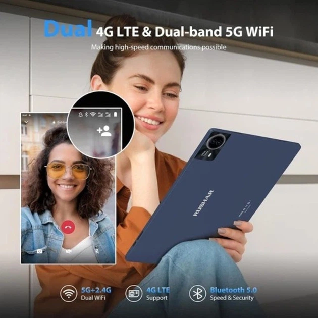 Планшет 14'' 2.5K Rushar A140 12+24/512Gb 4G 2-SIM 8-ядер Android 15 11580 mAh Темно-синій (102391480) - Б/В - Фото 4 Планшет 14'' 2.5K Rushar A140 12+24/512Gb 4G 2-SIM 8-ядер Android 15 11580 mAh Темно-синій (102391480) - Б/В - зображення 4