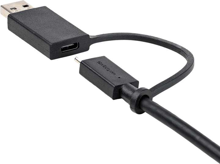 Кабель Startech USB-C/USB-A -USB-C Power Delivery 3.0 3.2 Gen 2/3.1 Gen 2 100W 1 м Black (USBCCADP) - Фото 3 Кабель Startech USB-C/USB-A -USB-C Power Delivery 3.0 3.2 Gen 2/3.1 Gen 2 100W 1 м Black (USBCCADP) - зображення 3