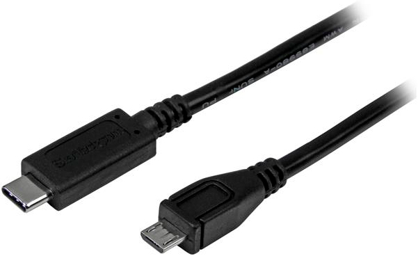 Кабель Startech USB-micro-USB - USB-C 2.0 1 м Black (USB2CUB1M) - Фото 1 Кабель Startech USB-micro-USB - USB-C 2.0 1 м Black (USB2CUB1M) - зображення 1