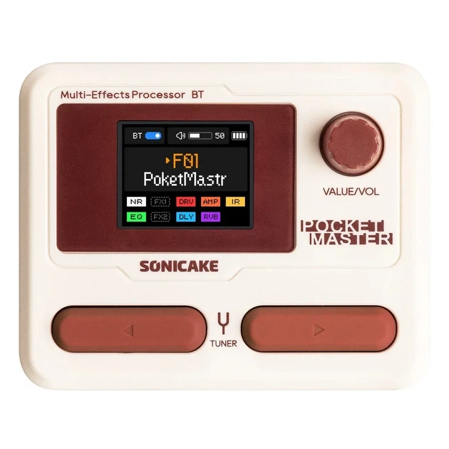Sonicake Pocket Master — гітарний процесор ефектів з акумулятором (White) - Фото 1 Sonicake Pocket Master — гітарний процесор ефектів з акумулятором (White) - зображення 1