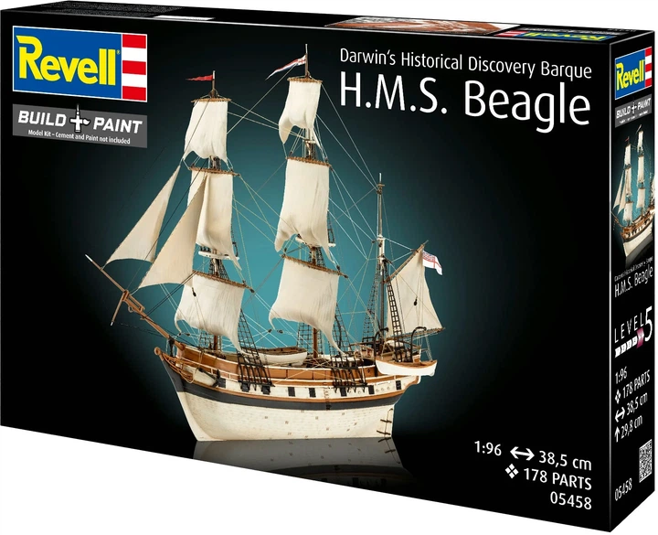 Model do sklejania Revell Bark H.M.S. Beagle Poziom 4 Skala 1:96 (4009803054582) - Zdjęcie 11 Model do sklejania Revell Bark H.M.S. Beagle Poziom 4 Skala 1:96 (4009803054582) - obraz 11