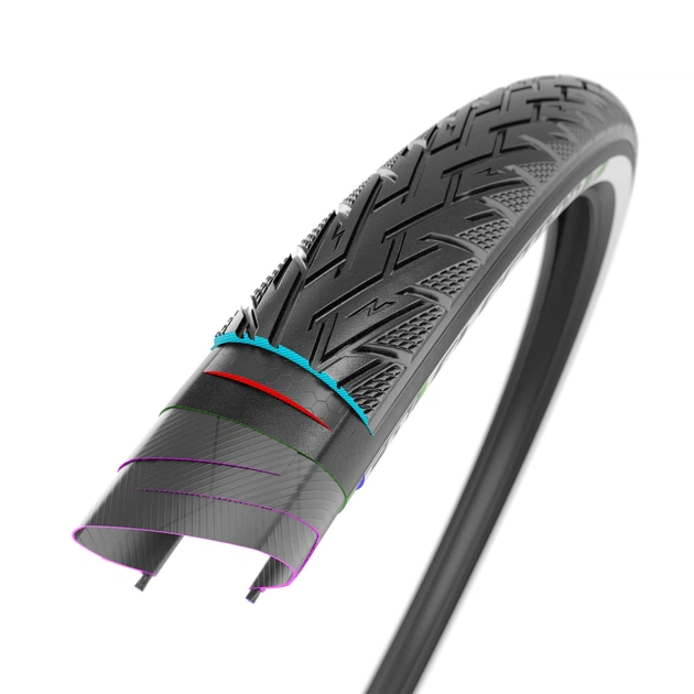 Покришка Rubena Electron 700x35C (37-622) Green Endurance, захист STS (1mm) , 30 TPI, RS, eBike, чор - зображення 7