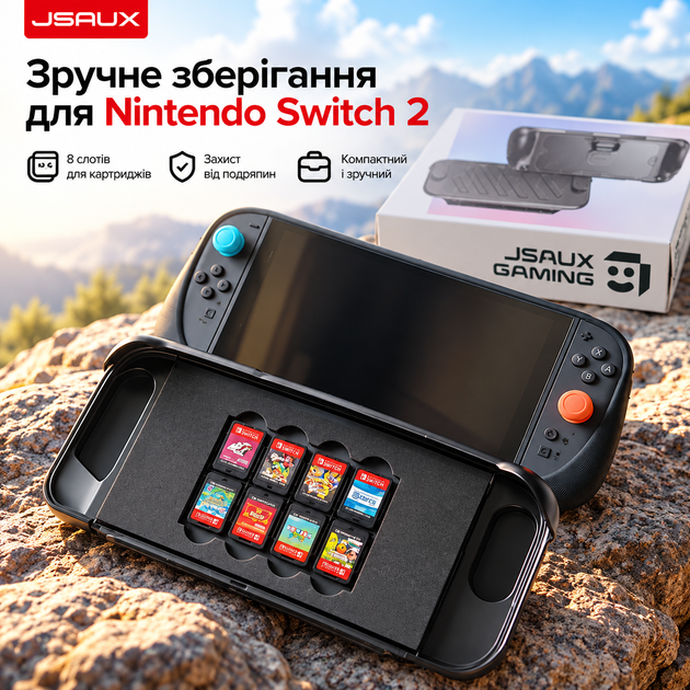 Оригинальный JSAUX PC0121 ModCase для Nintendo Switch 2, модульный защитный кейс 360° с подставкой и крышкой - изображение 3