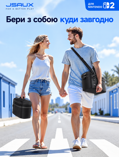Оригинальный кейс JSAUX BG0121 All-in-One для Nintendo Switch 2, сумка для консоли, док станции и аксессуаров - Фото 9 Оригинальный кейс JSAUX BG0121 All-in-One для Nintendo Switch 2, сумка для консоли, док станции и аксессуаров - изображение 9