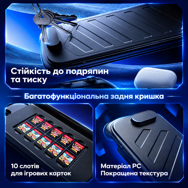 Оригинальный JSAUX PC0114 Split Case для Nintendo Switch 2, модульный Grip кейс с защитной крышкой и слотами для 10 игр - изображение 5