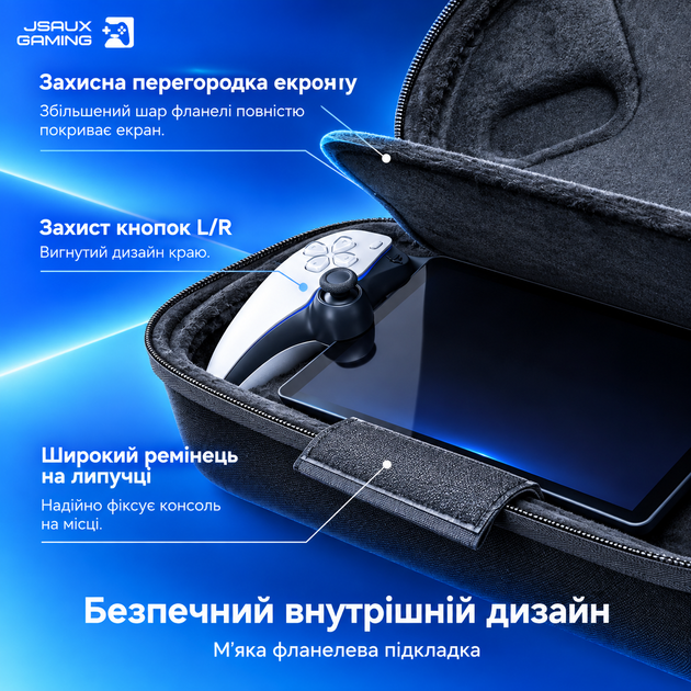 Оригинальный кейс JSAUX BG0144 Double-Decker для PlayStation Portal, PS Portal, двойной отсек, USB-C кабель - изображение 6